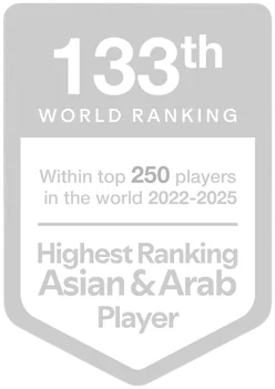 133rd world ranking, highest ranking Asian and Arab player